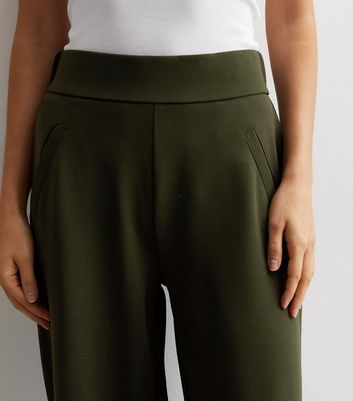 Khaki hot sale jersey trousers