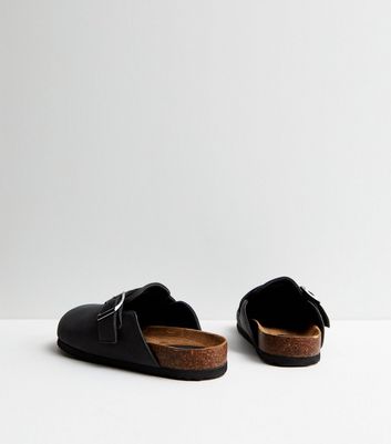 Womens black cheap mule slippers