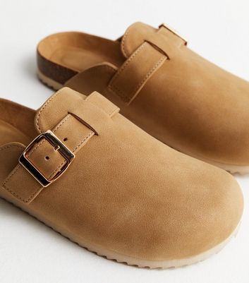 Buckle mule slippers hot sale