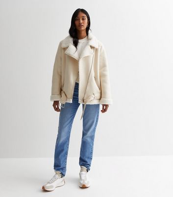 Cream aviator jacket new deals look