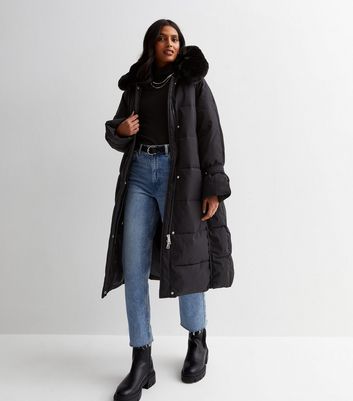 New look faux on sale fur longline coat