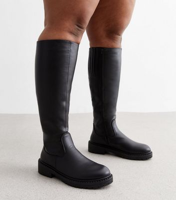 Calf length boots new deals look