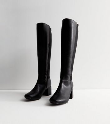 Leather Wishing Low Heel Almond Toe Knee Boots | Wallis EU