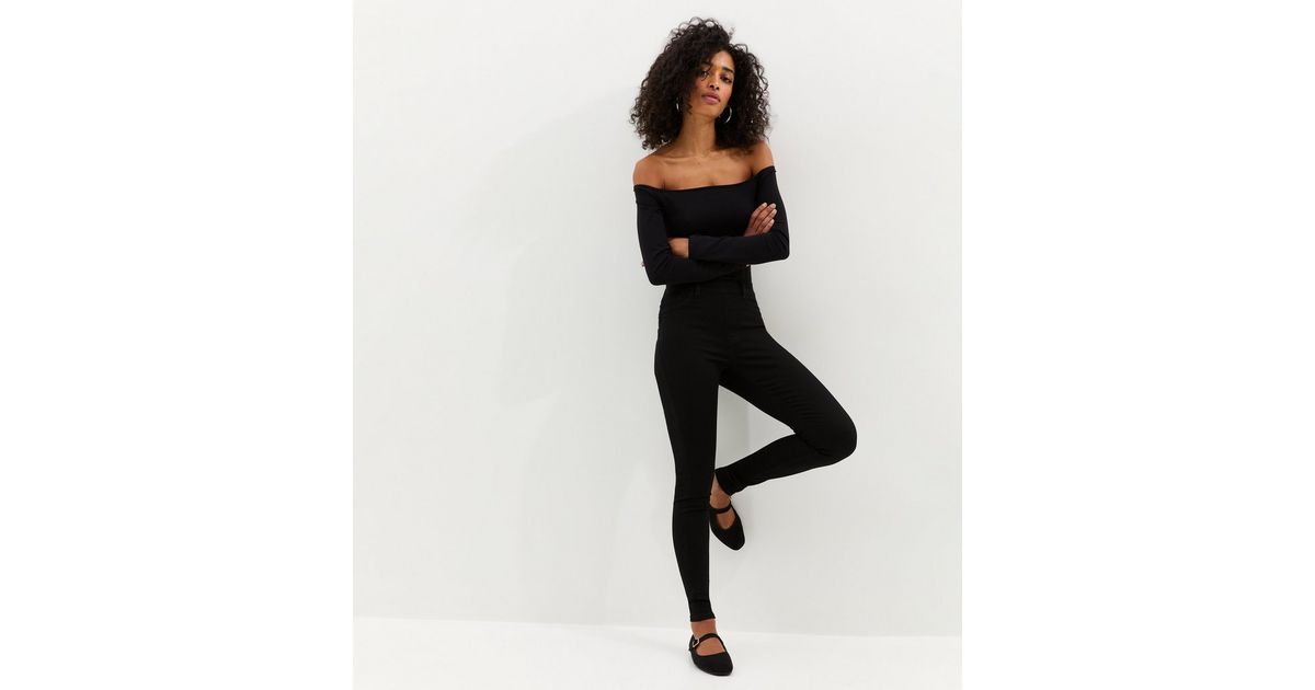 Black Lift Shape Emilee Jeggings New Look