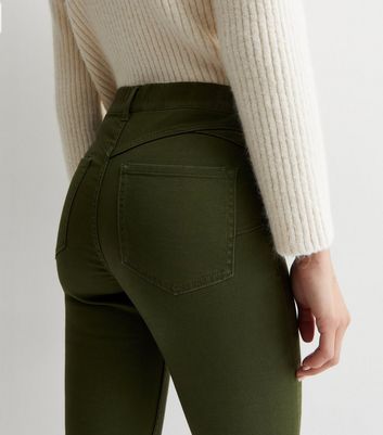 Ladies khaki jeggings clearance