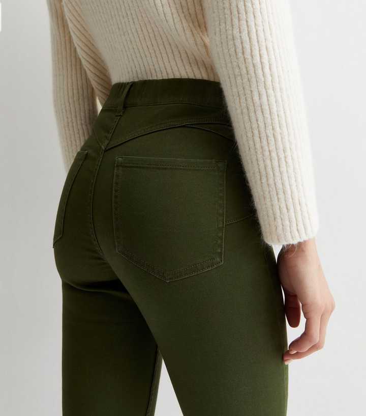 Talbots, Jeans, Talbots Jegging Crop Khaki Green