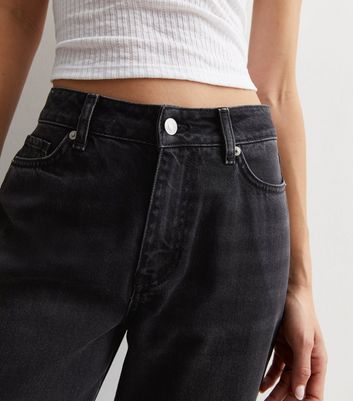 Black Baggy Fit Dad Jeans New Look