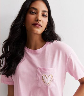 new look pink t shirt