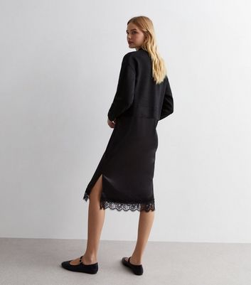 Black jumper outlet dress new look