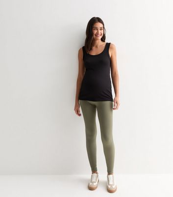 Maternity Khaki Seamless Leggings