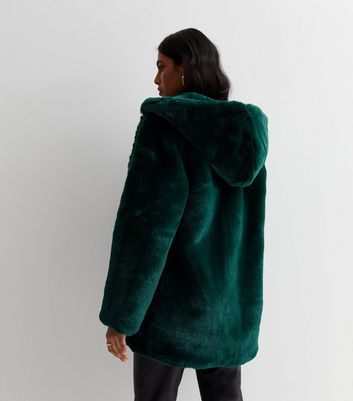 Faux fur coat hot sale with hood uk