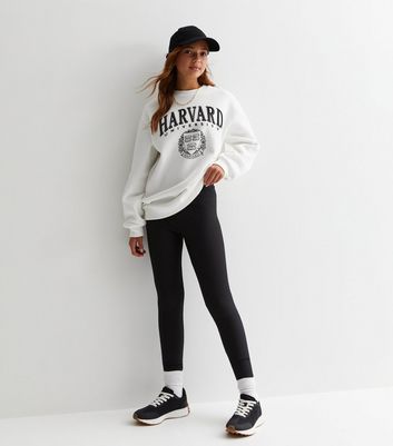 Girls Cream Harvard Logo Sweatshirt | New Look