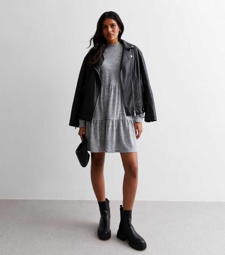 womens gray dress boots