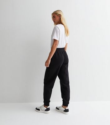 Petite Black Cuffed Joggers New Look