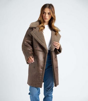 Ladies on sale aviator coat