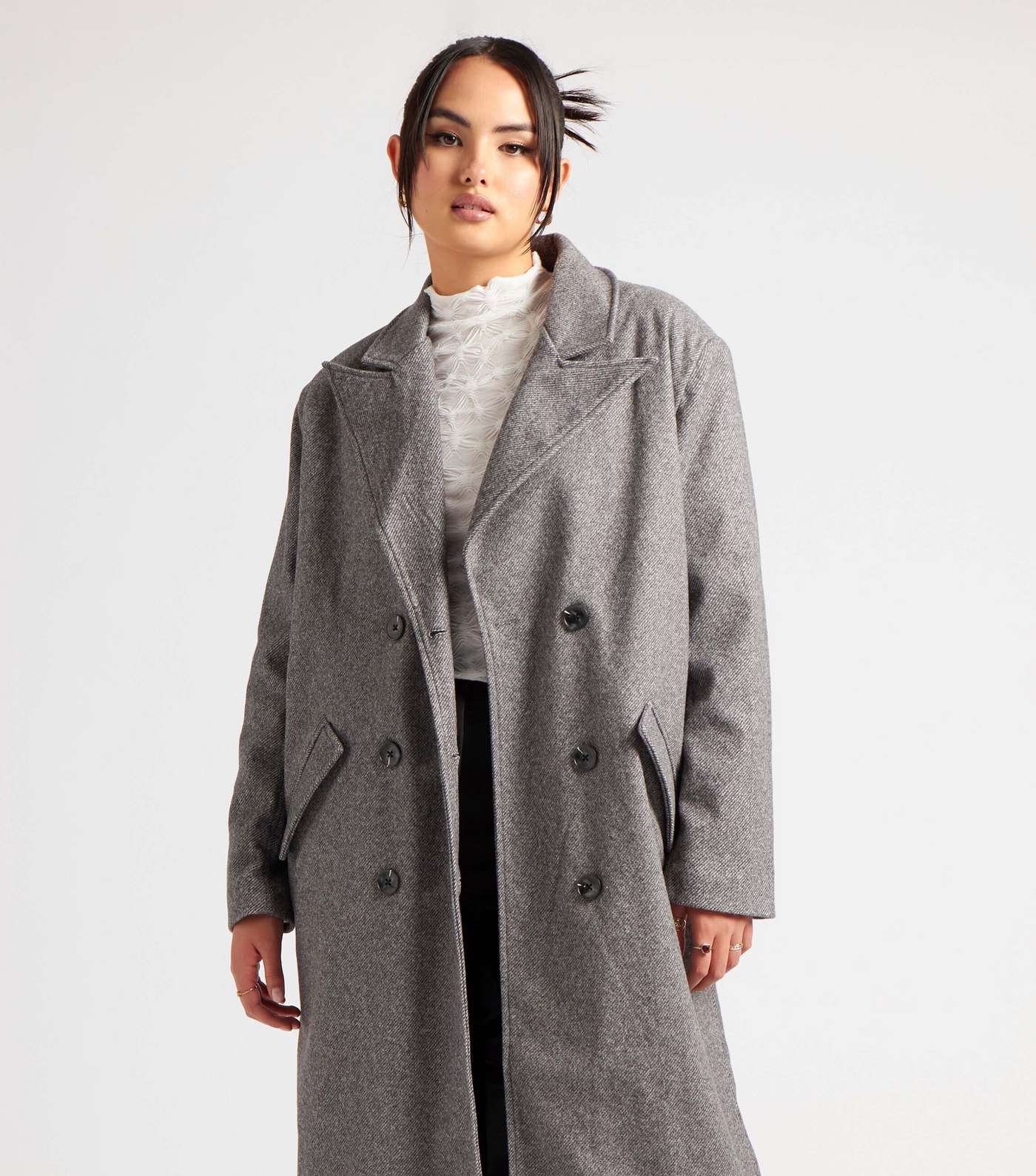 Urban Bliss Light Grey Formal Longline Coat | New Look