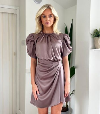 Light purple satin on sale dress