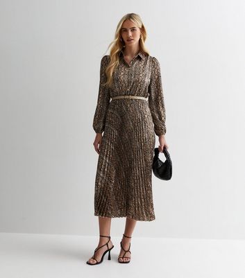 Snake print midi 2025 shirt dress