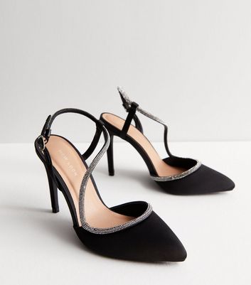 Satin store court heels