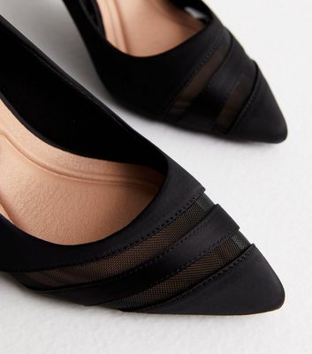 Black court outlet shoes flat