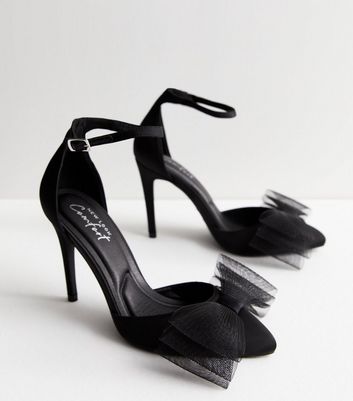 Womens New Look Heels | White Satin Diamanté 2 Part Pointed Stiletto Court  Shoes « Foodiesporty
