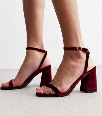 Women's Burgundy Platform Sandals Chunky Heeled Open Toe - Temu