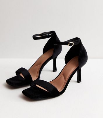 Black velvet heels online