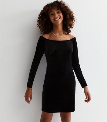 New look black long best sale sleeve dress