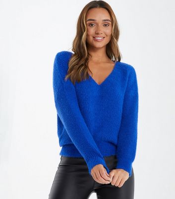 Royal blue v neck clearance sweater