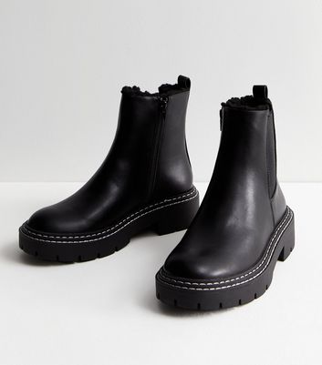 Chelsea boots with fur sale