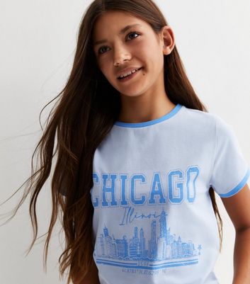 New Look Girls' Blue Chicago Logo Photographic Print T-Shirt - 12-13 Years