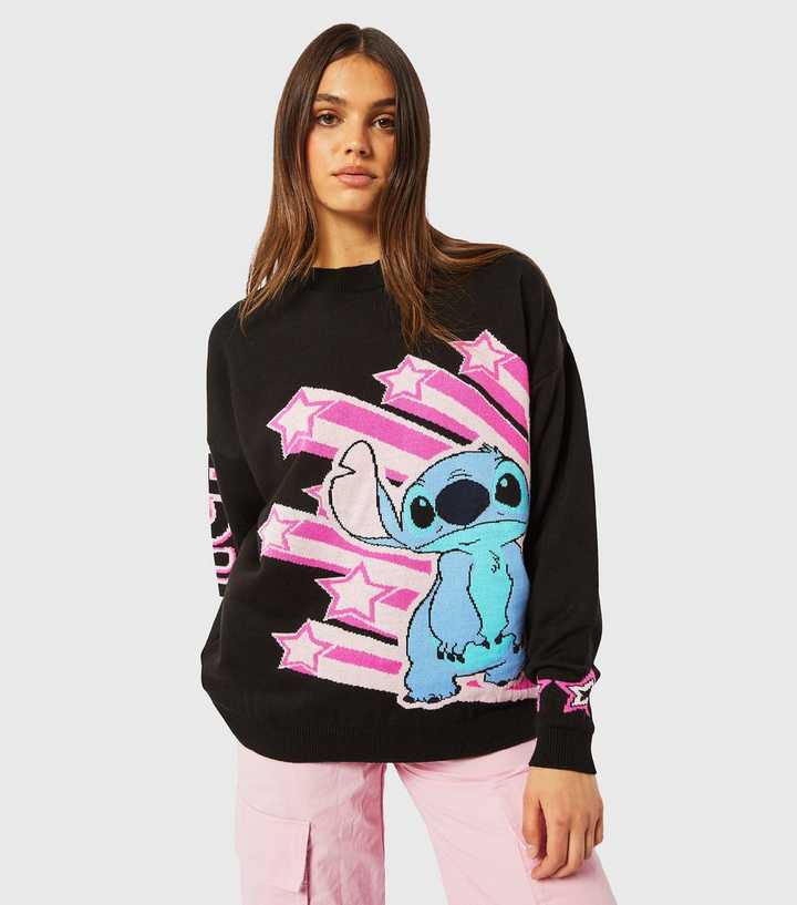 Skinnydip Black Disney Lilo & Stitch Logo Sweatshirt