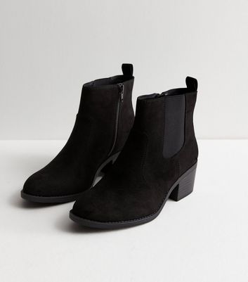 Black chelsea boots womens heel sale