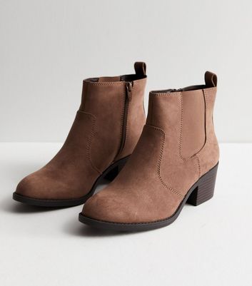 New look brown shop boots wide fit