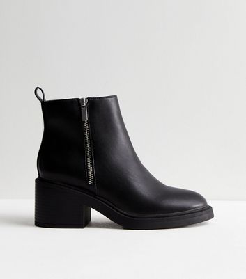 Black zip shop boots womens