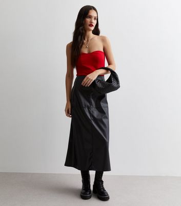 Zara Red Satin Bustier Style Bodysuit
