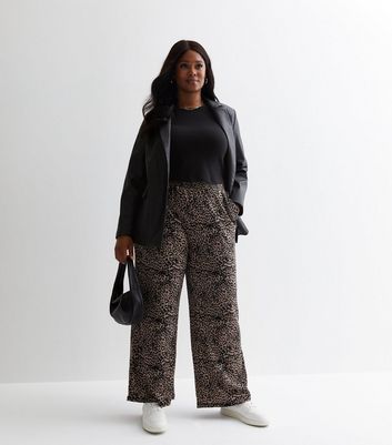 Plus size jersey palazzo hot sale pants