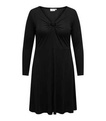 ONLY Curves Black Long Sleeve Mini Dress