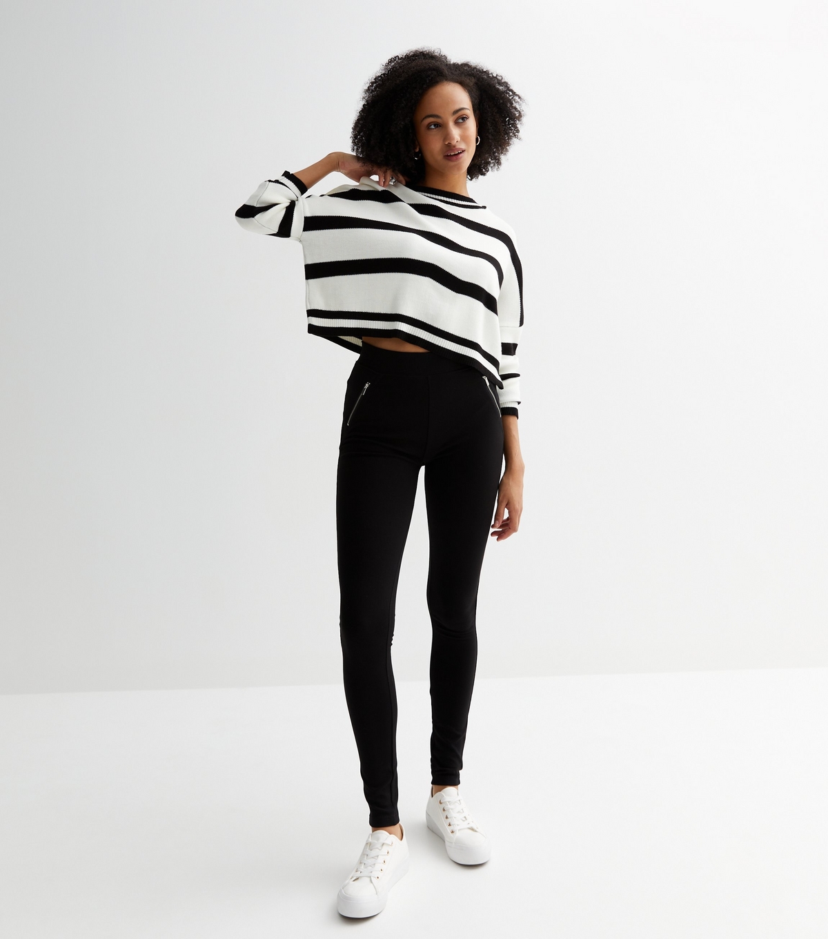 Women's Tall Black Ponte Leggings New Look
