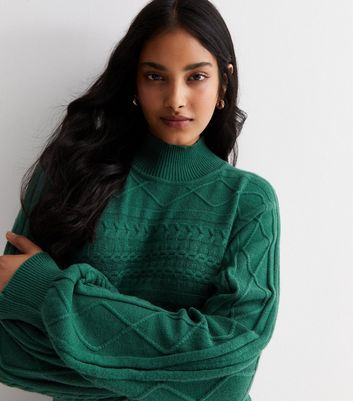 Sunshine Soul Green Batwing Jumper New Look