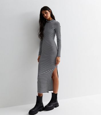 STRAPPY JERSEY MIDI DRESS W CRYSTAL TRIM