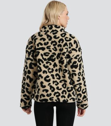 Leopard print 2025 fleece jumper