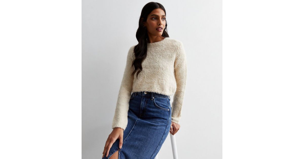 5011303 Off-White Knitted Patterned Jumper