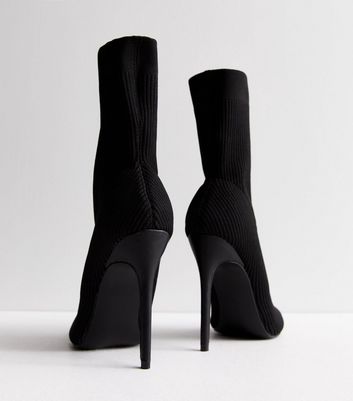 Sock boots high on sale heel