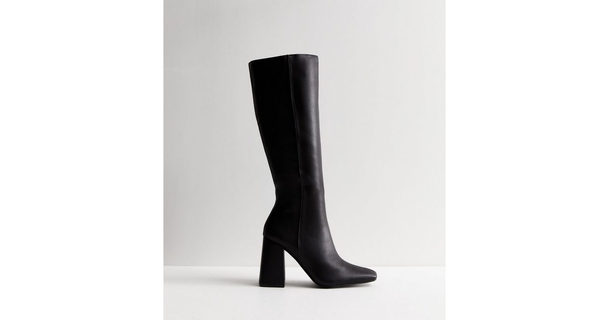 Persuasion Block Heel Knee High Boots