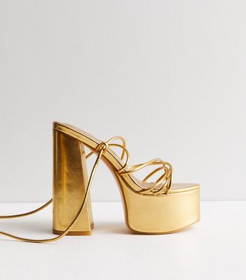 New look gold on sale shoes