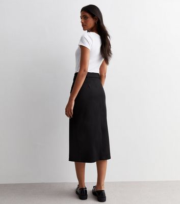 Midi pencil outlet skirt belted