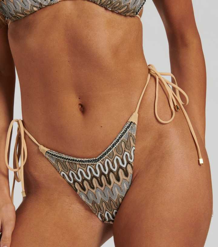 South Beach Skye Rustic Crochet Halter Bikini Top / Multi – Style Cheat