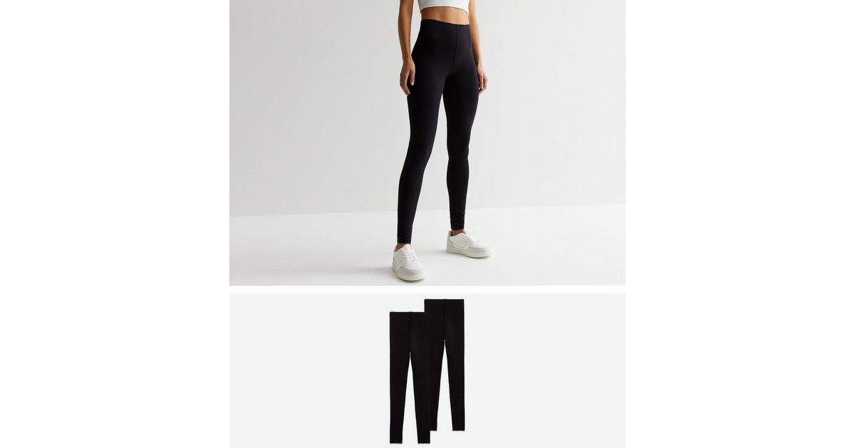 Tall 2 Pack Black Leggings New Look