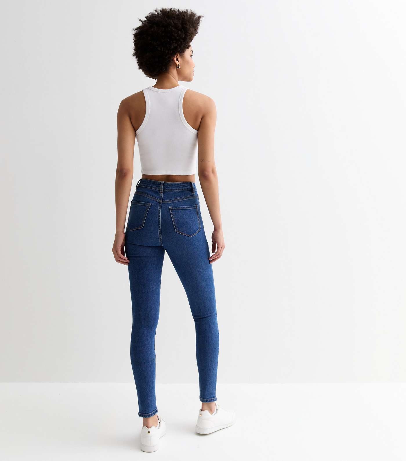 Tall Mid Blue Mid Rise Amie Skinny Jeans Image 6